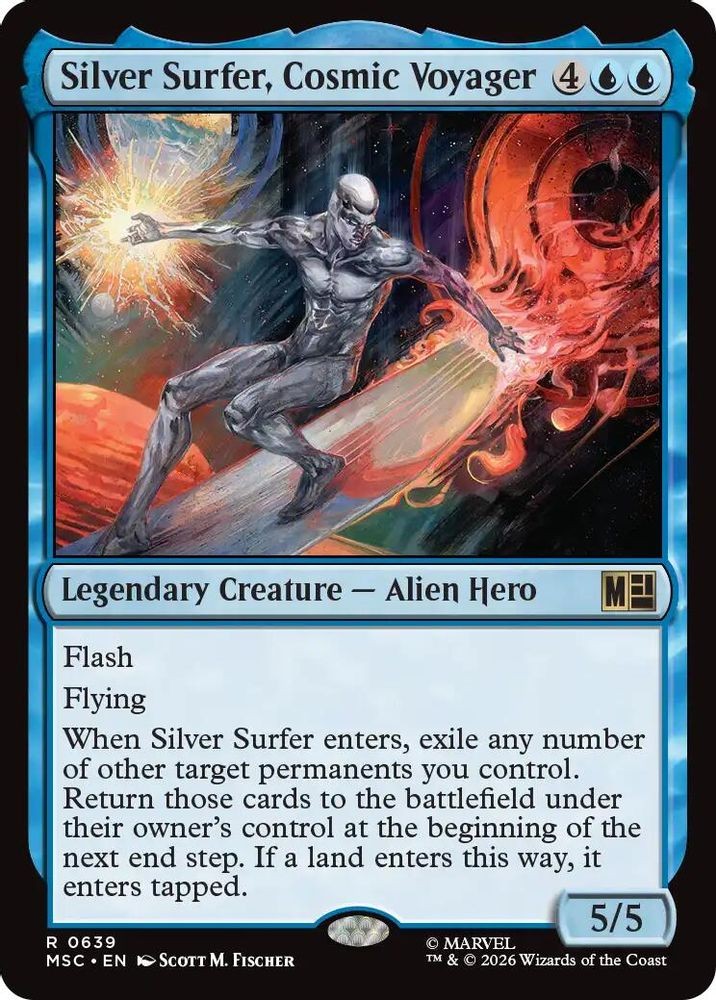 2026 MTG: MSC - Silver Surfer, Cosmic Voyager (#639, Rare, Near Mint)