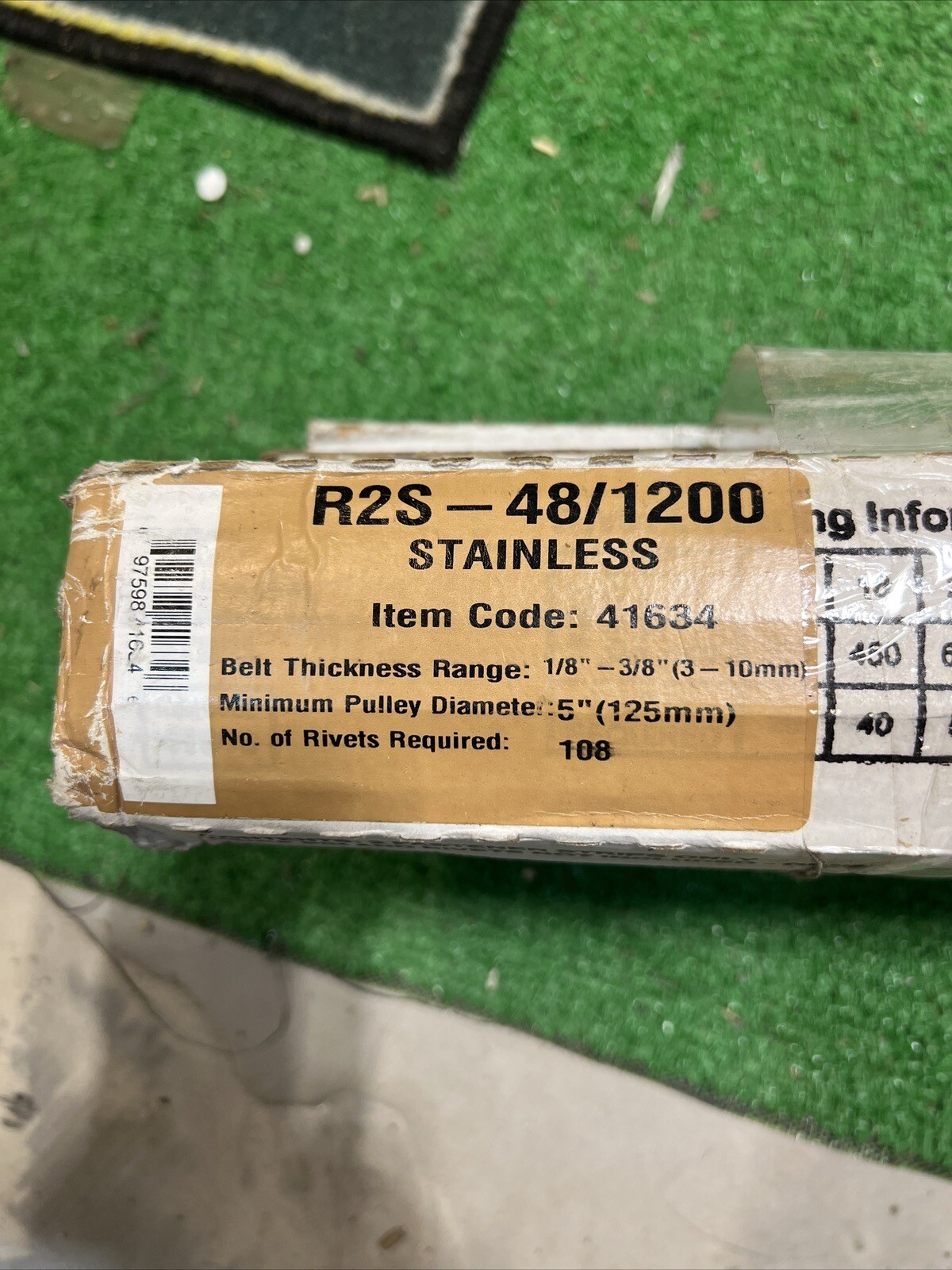 1 BOX OF FLEXCO - 41634 - R2S-48/1200 FASTENERS - FACTORY NEW 1 BOX OF FLEXCO - 41634 - R2S-48/1200 FASTENERS - FACTORY NEW