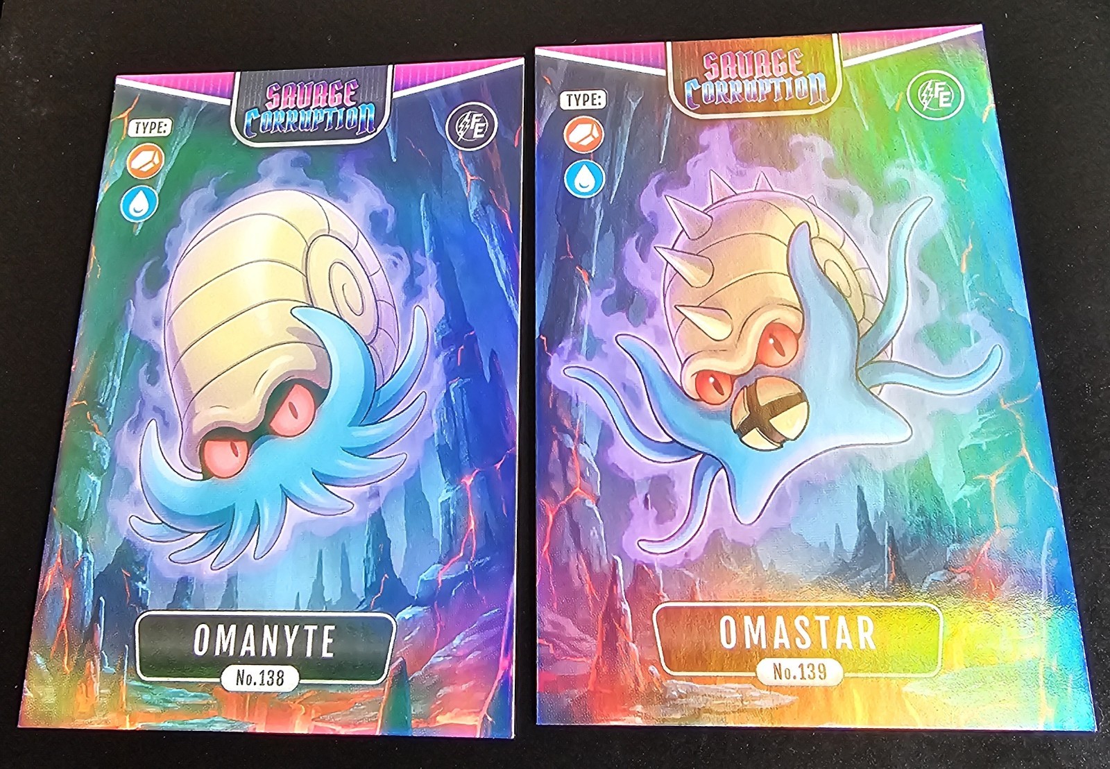 OMANYTE X OMASTAR - POKEMON SAVAGE CORRUPTION FLASH EDITION 2026 CCG HOLO