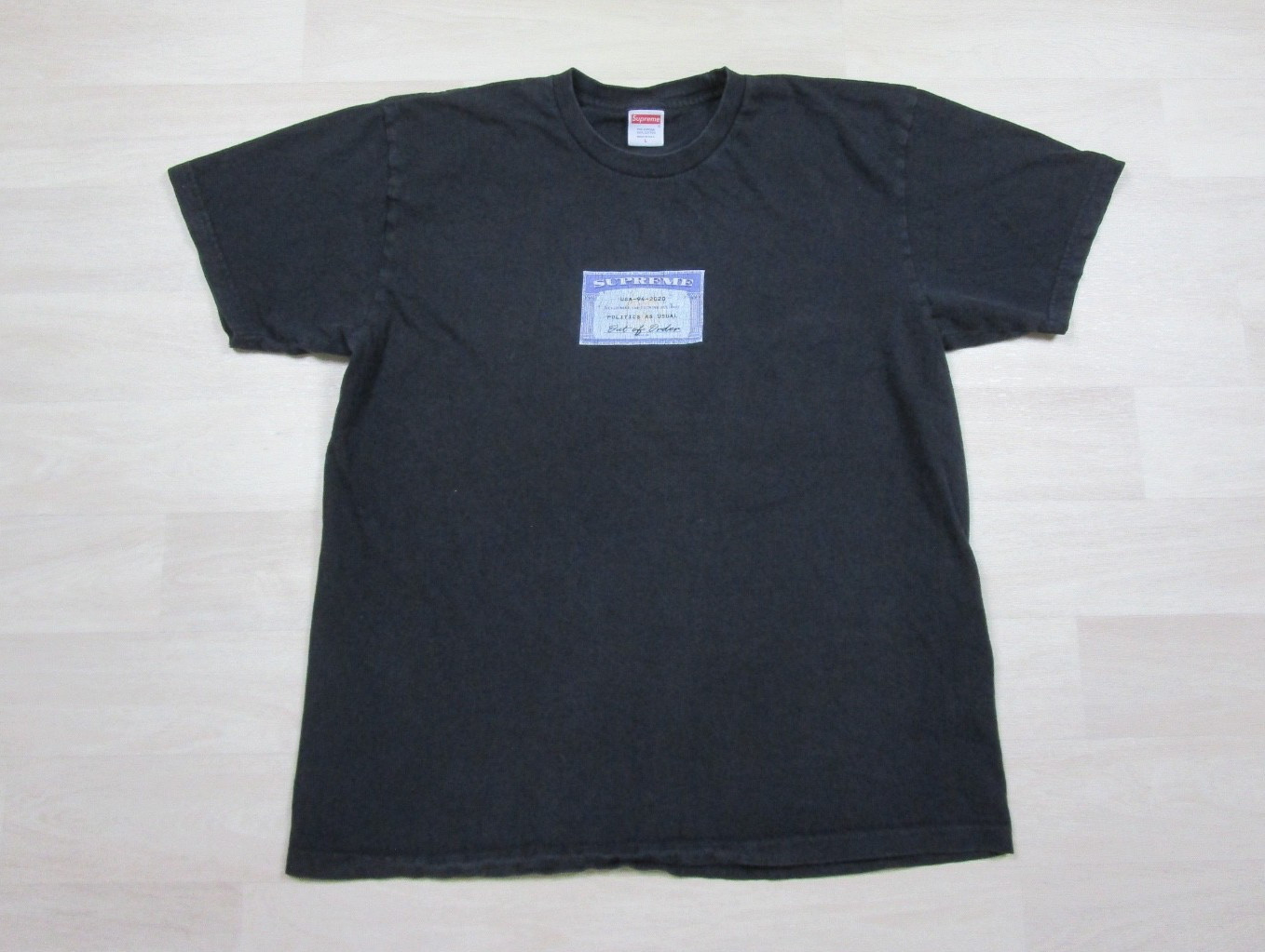 Supreme Social Tee T-Shirt Men\'s (L) SS20 Social Security Card Politics As Usual