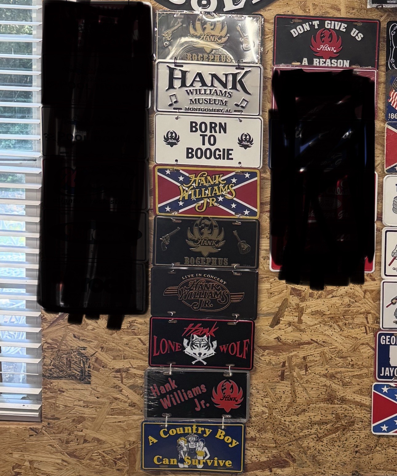 Vintage Hank Williams Jr Booster License Plate Country Music Vintage Hank Williams Jr Booster License Plate Country Music