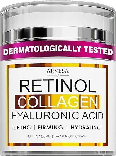 Retinol Face Cream Collagen Hyaluronic Acid Anti Aging Moisturizer