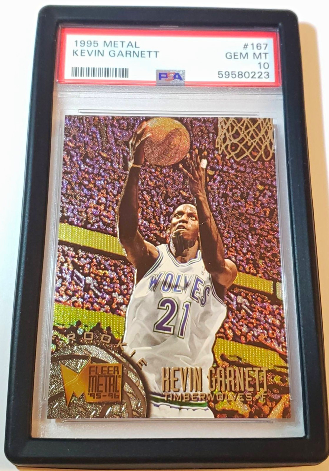 KEVIN GARNETT 1995-96 METAL UNIVERSE ROOKIE PSA 10💎 MINNESOTA TIMBERWOLVES 🔥 KEVIN GARNETT 1995-96 METAL UNIVERSE ROOKIE PSA 10💎 MINNESOTA TIMBERWOLVES 🔥