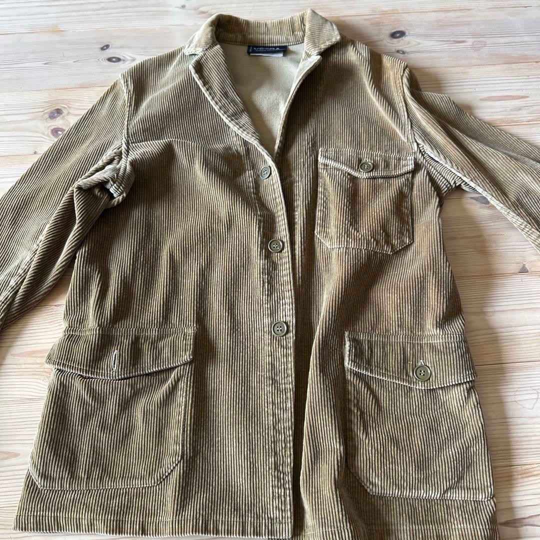 VETRA 90s French Corduroy Jacket Unisex Gray Size Large