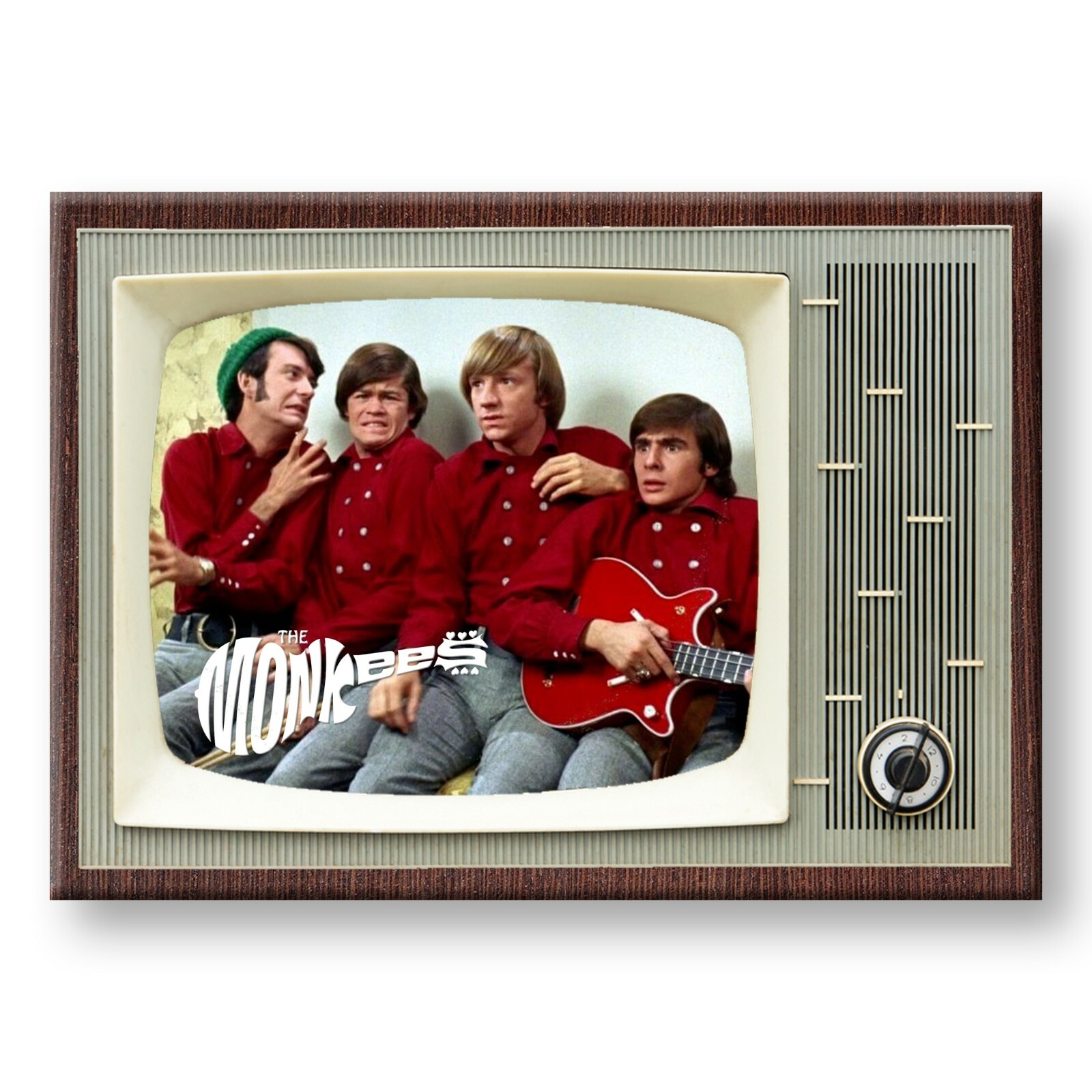 THE MONKEES Classic TV 3.5 inches x 2.5 inches Steel Cased FRIDGE MAGNET THE MONKEES Classic TV 3.5 inches x 2.5 inches Steel Cased FRIDGE MAGNET