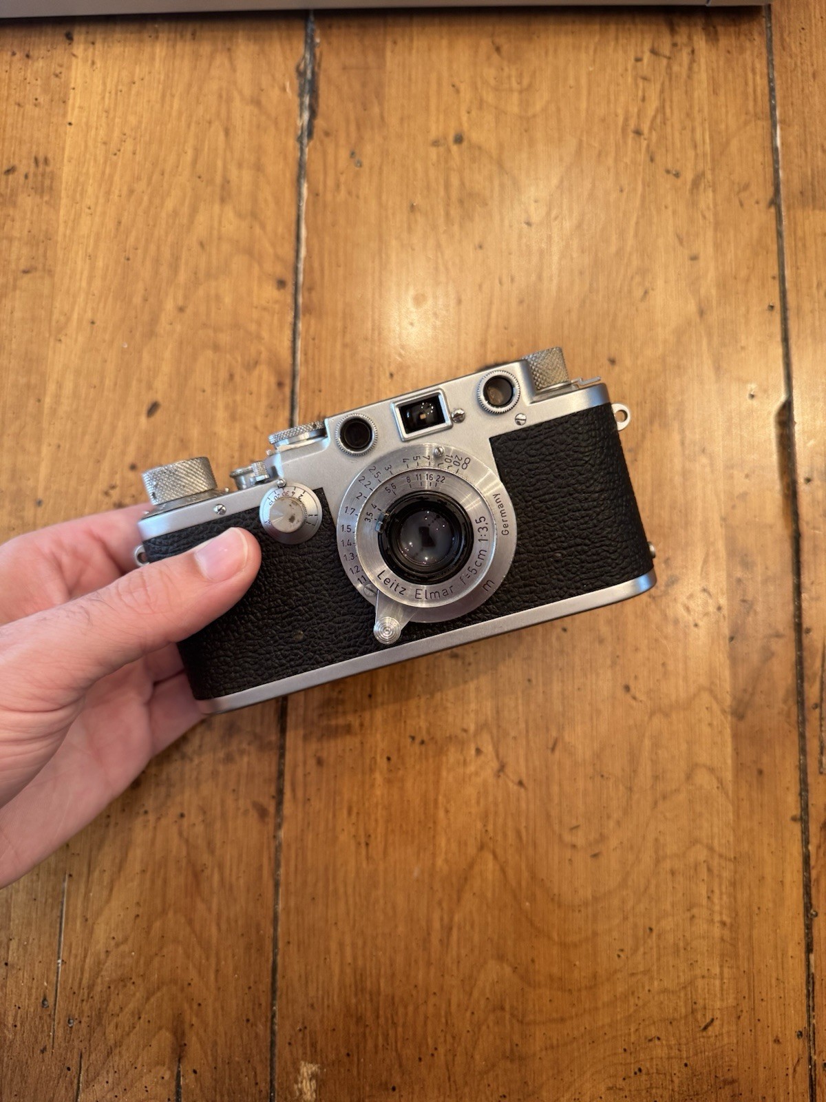 Leica IIIF Rangefinder Film Camera With Leitz Elmar 5cm 50mm F3.5 Lens Leica IIIF Rangefinder Film Camera With Leitz Elmar 5cm 50mm F3.5 Lens