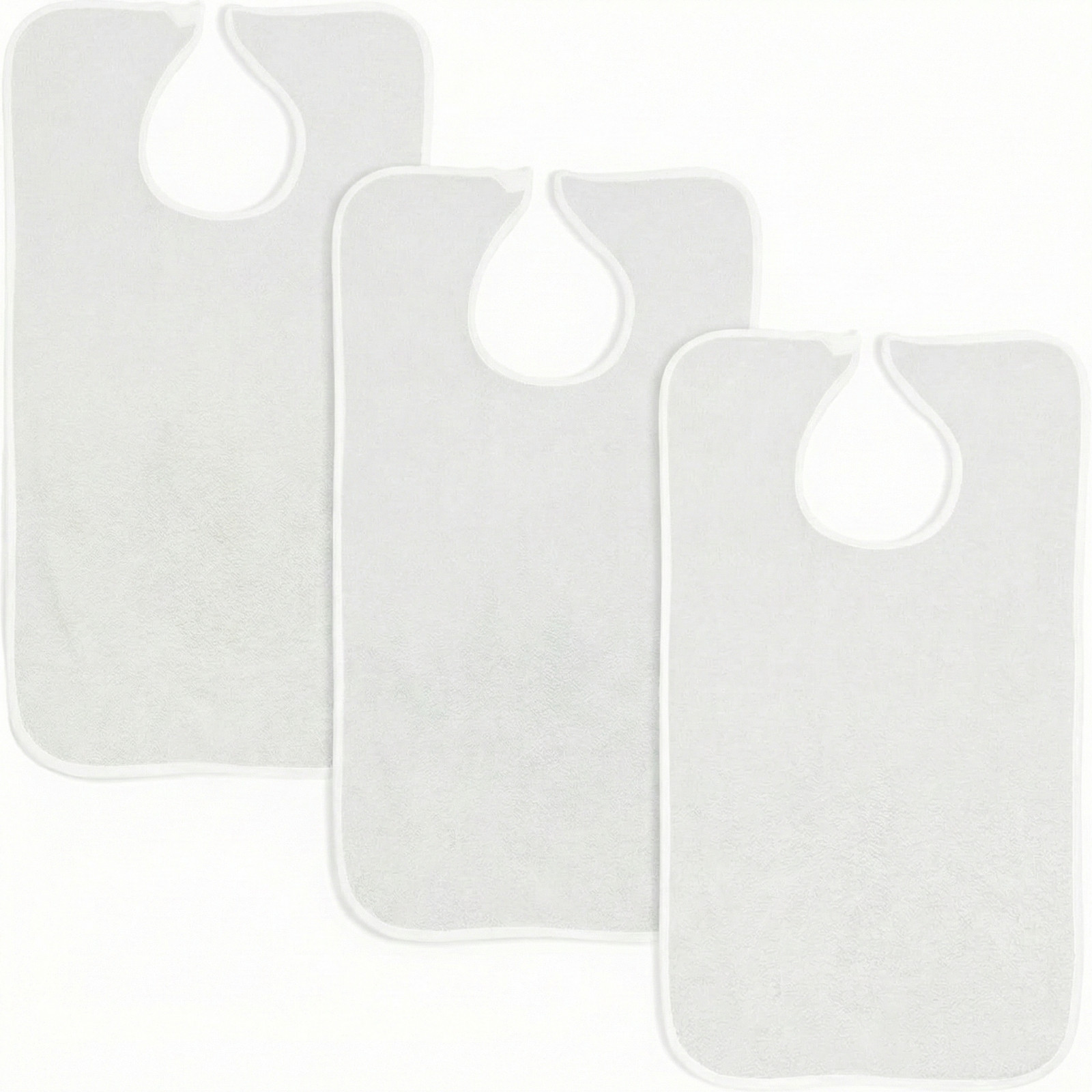 Adult Cotton Terry Bibs Reusable Washable Patient Clothing Protectors
