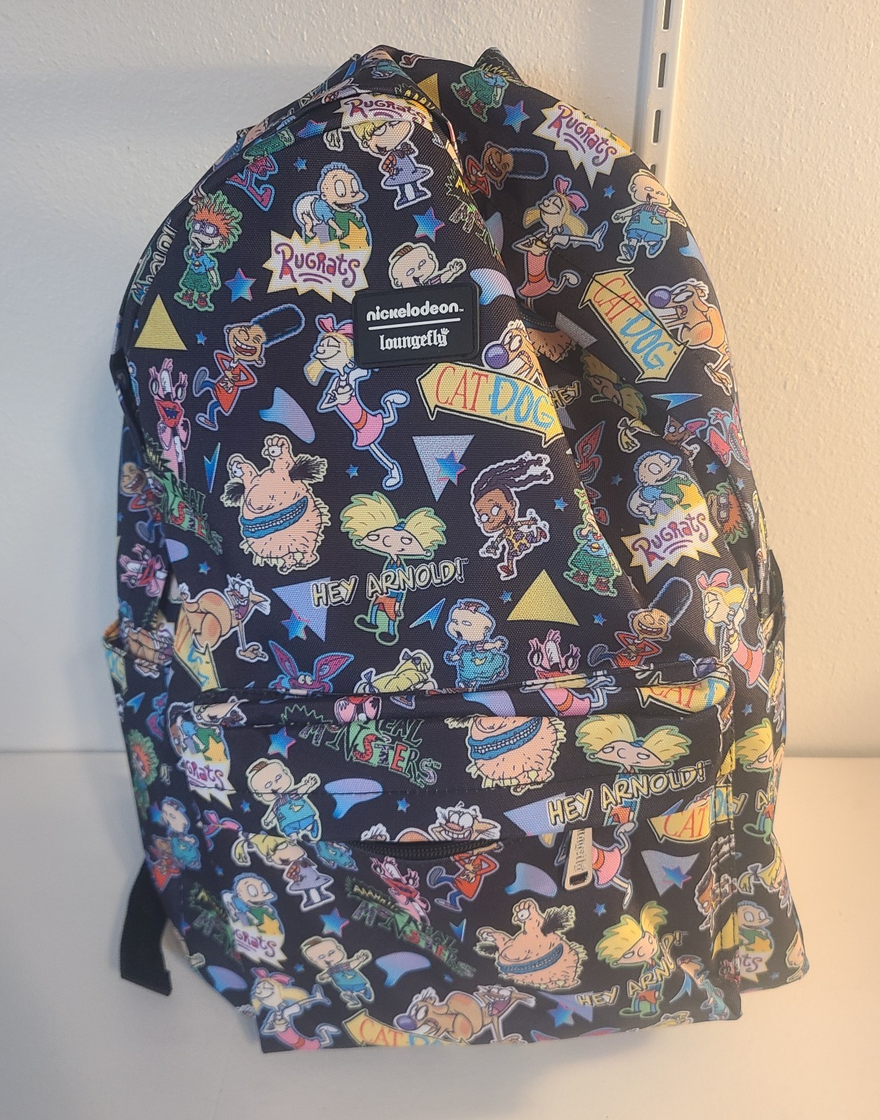 Loungefly Nickelodeon Retro Characters Full Size Nylon Backpack NWOT