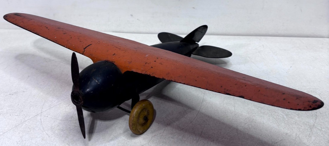 Antique Wyandotte Pressed Steel Toy Airplane 18\