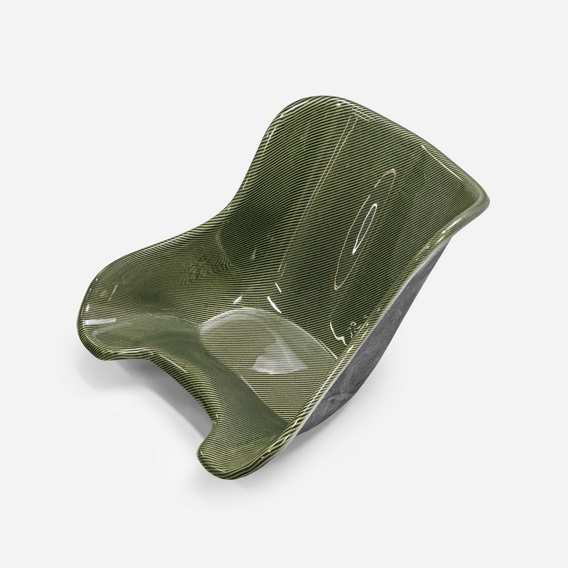 Universal Go Karting Bucket Seat Large 1pcs Yellow Ke-vlar Carbon Fiber