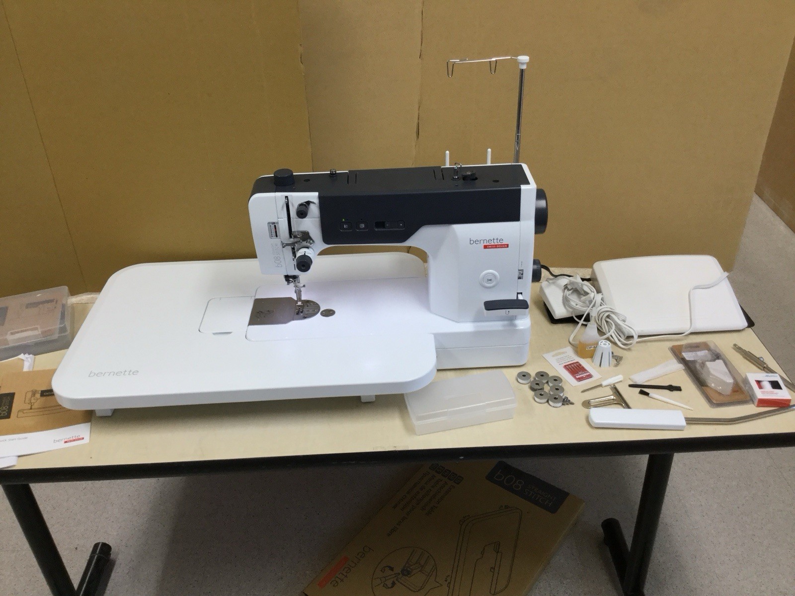 Bernina Bernette B08 High Speed Straight Stitch Sewing Machine + Quilt Foot Set