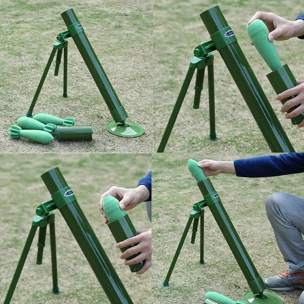 Airsoft Tactical 60mm Heavy Mortar - Soft Mortar for Safety.