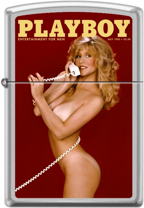 Zippo Playboy July 1982 Cover Satin Chrome Windproof Lighter NEW RARE Zippo Playboy July 1982 Cover Satin Chrome Windproof Lighter NEW RARE