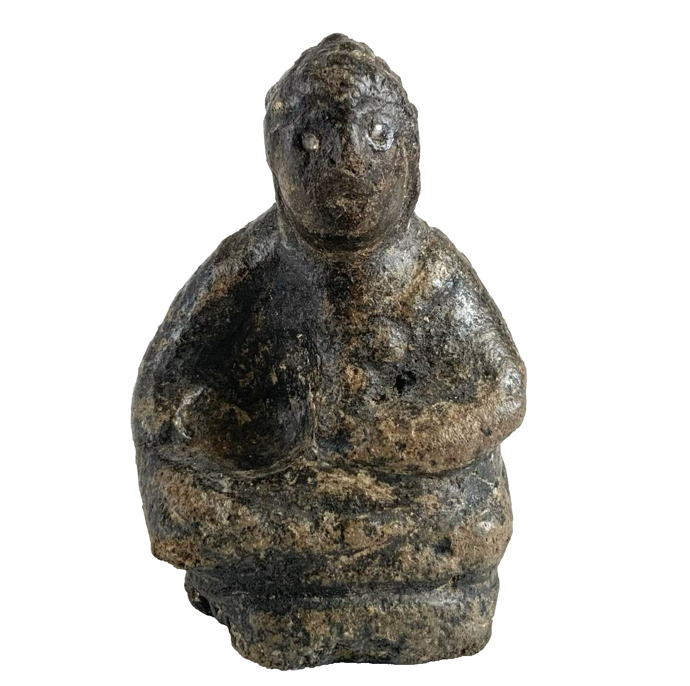 Rare Early Tibetan Buddha/Bön Tradition Carved Stone Crystals Authentic Patina