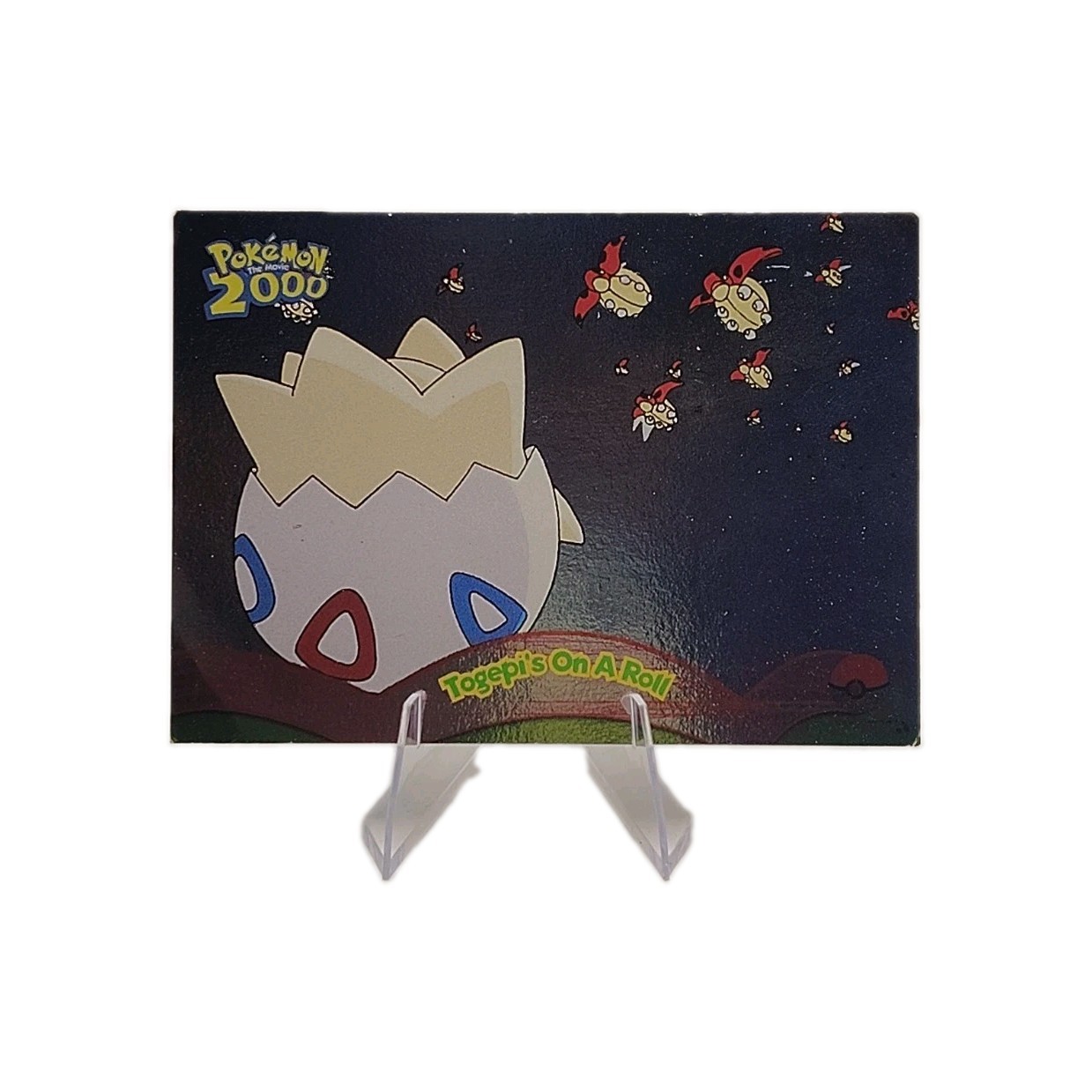 2000 Topps Pokemon Movie Togepi’s On A Roll #1 Silver Foil Blue Logo