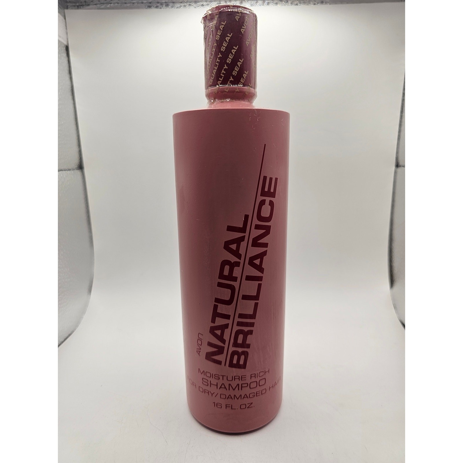 Vintage 1987 Sealed Avon Natural Brilliance Moisture Rich Shampoo 16oz Pink