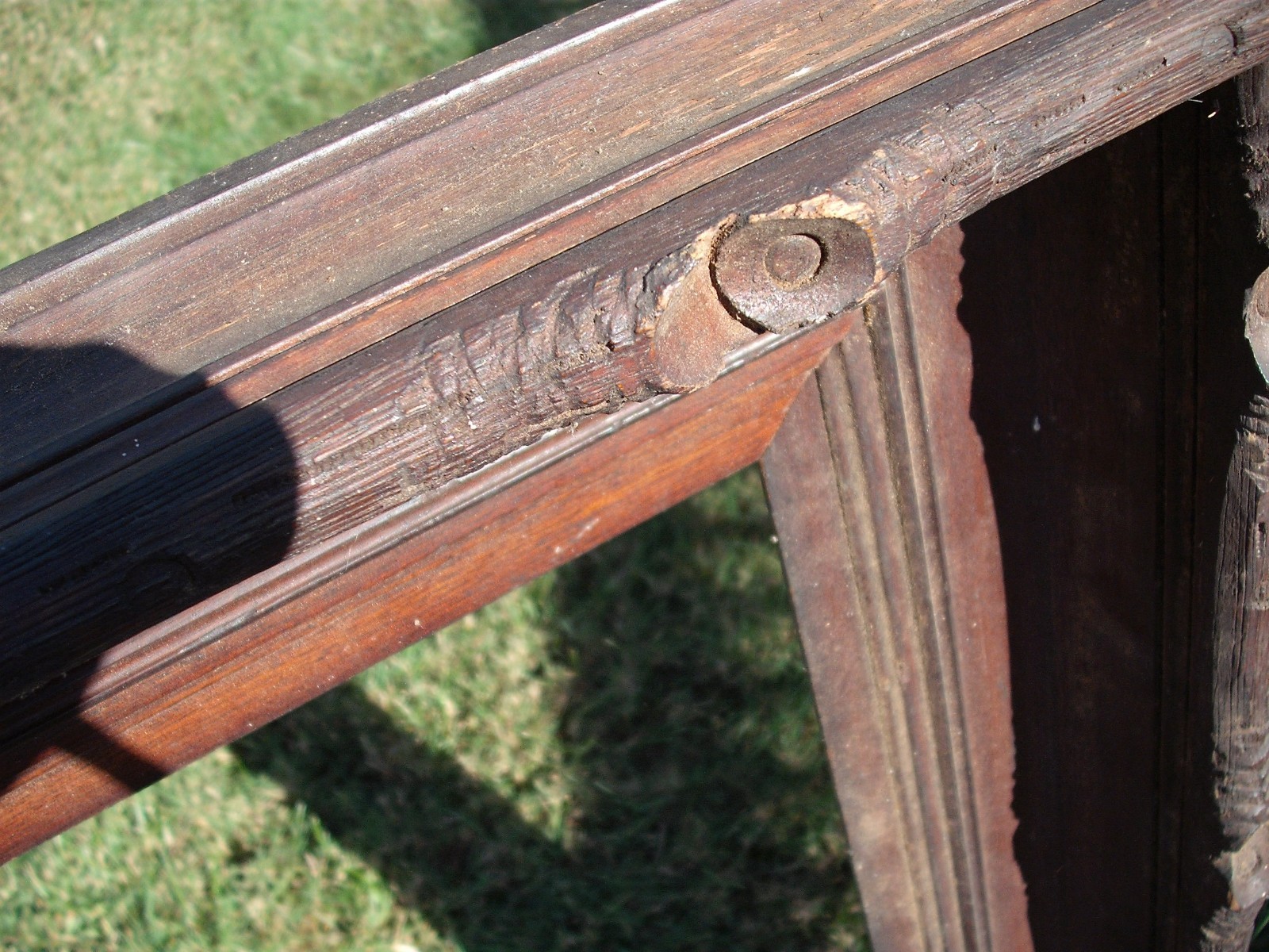 Rare 1870\'s Victorian Mission Adirondack Twig Birch Picture Frame 28.5 x 28.5