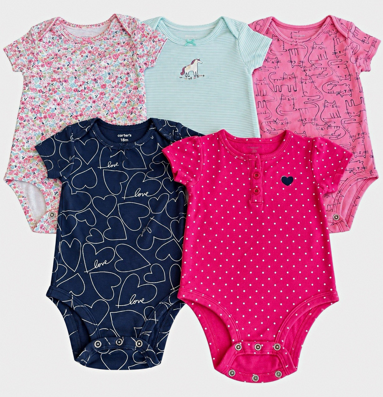 Carter\'s Unisex Baby 24M Multicolor bodysuit One-Piece Bodysuits Lot Carter\'s Unisex Baby 24M Multicolor bodysuit One-Piece Bodysuits Lot
