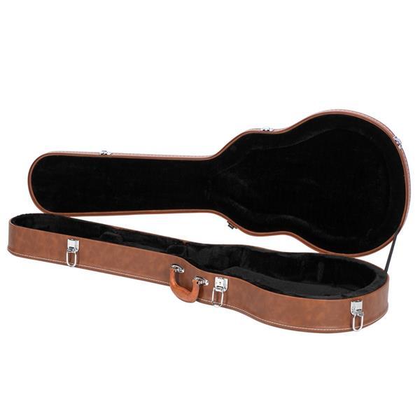 Brown Glarry Hard-Shell Electric Guitar Case for GLP Style Electric Guitar Bulge