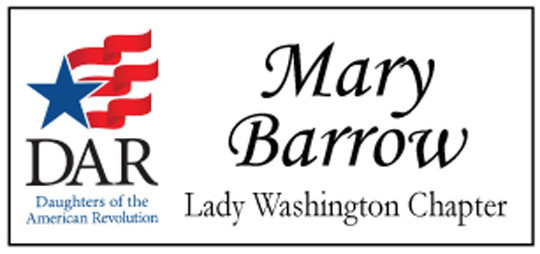 DAR Daughters of the American Revolution PERSONALIZED NAME BADGE W/ MAGNET