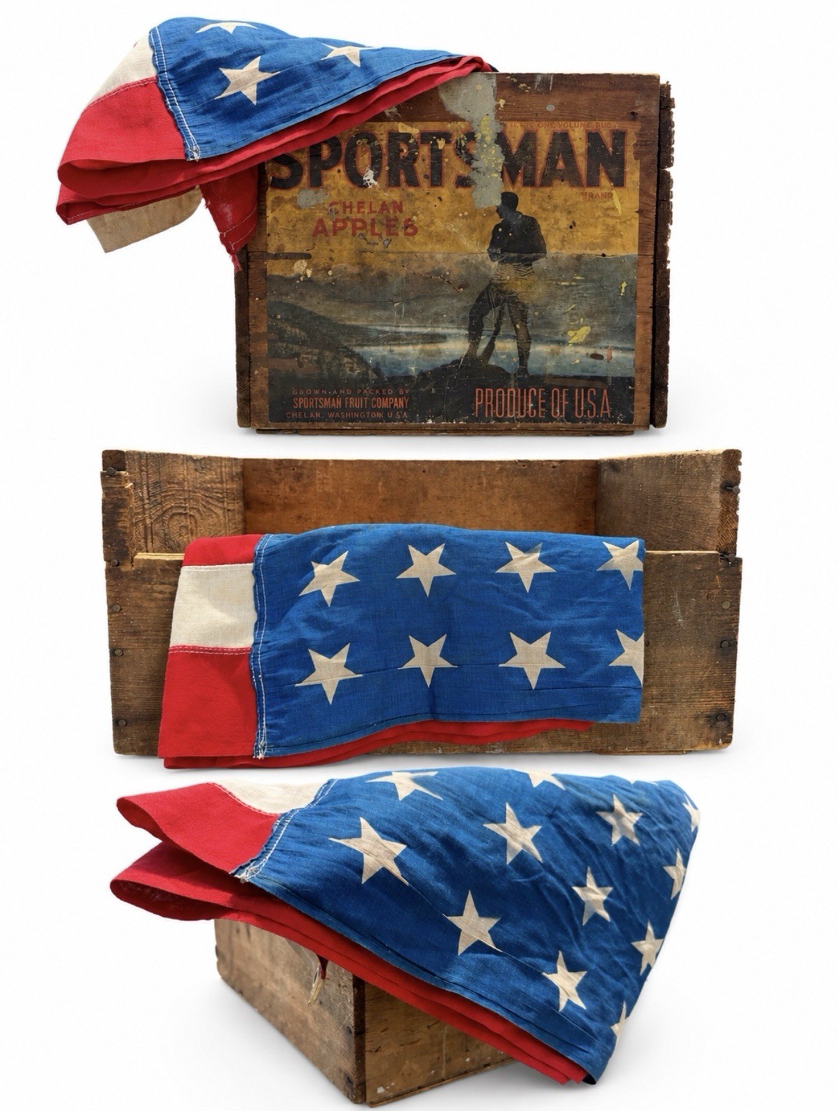 Vintage 48 Star American Flag Wool Bunting Vintage 48 Star American Flag Wool Bunting