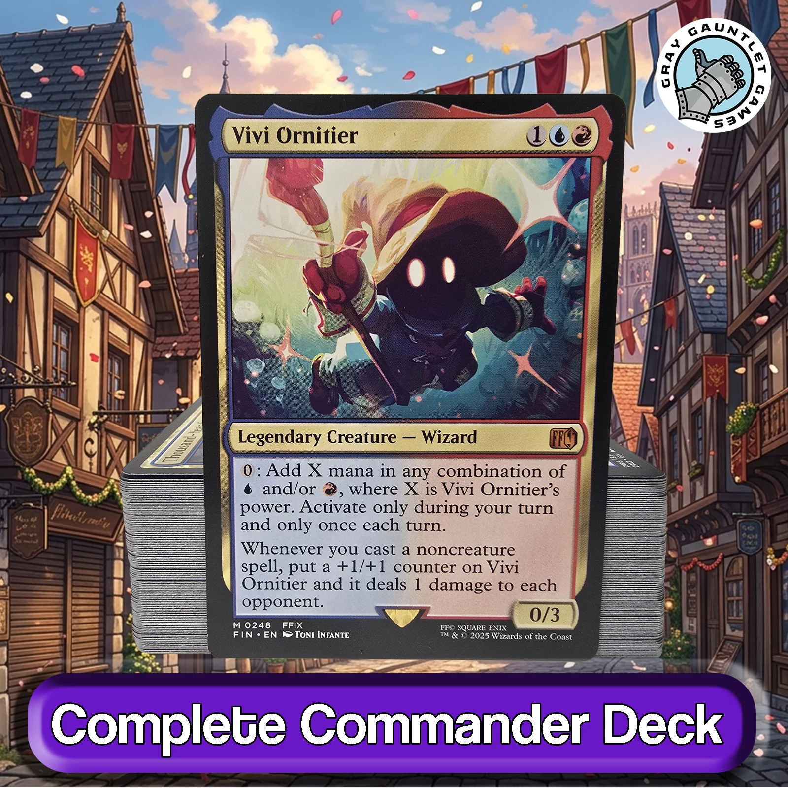 Vivi Ornitier COMMANDER DECK Spellslinger Tokens Burn MTG Custom Edh Magic