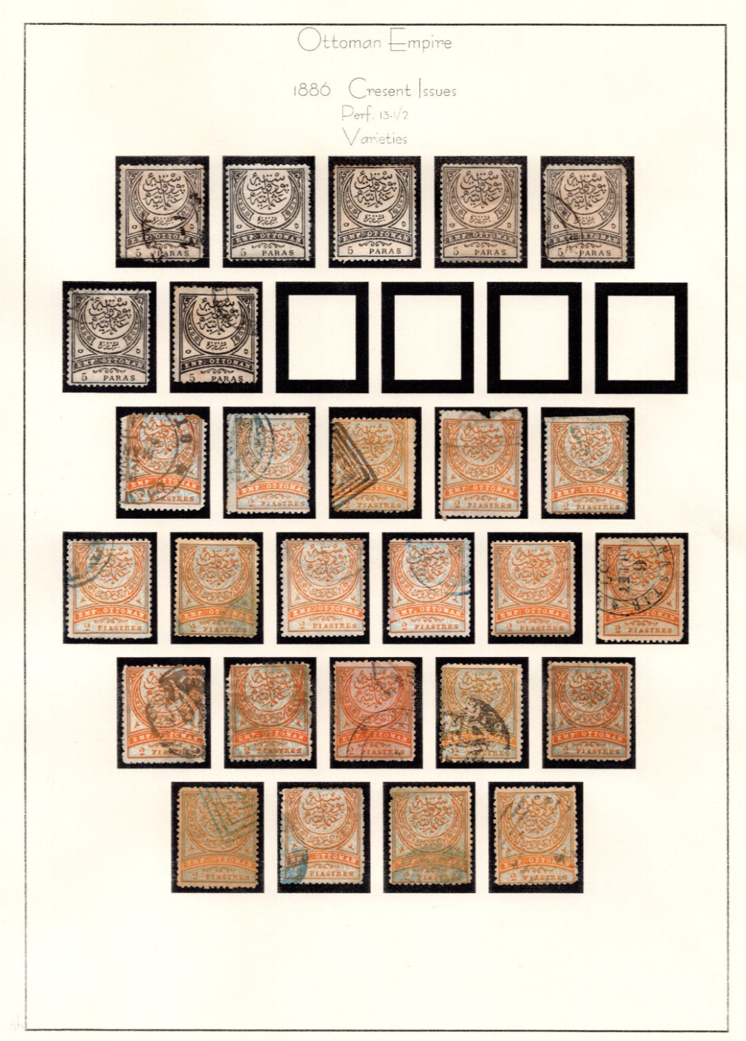 Turkey 1876 Large Specialized Collection Of 230++ Ottoman Crescent Issues