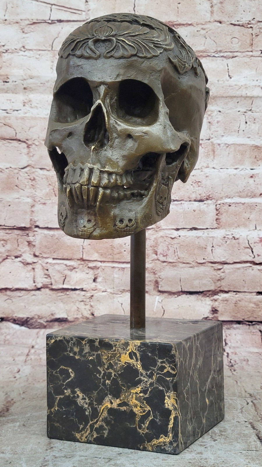 Hand Crafted Hot Cast Skeleton Halloween Bronze Sculpture By Milo Figurine DEAL