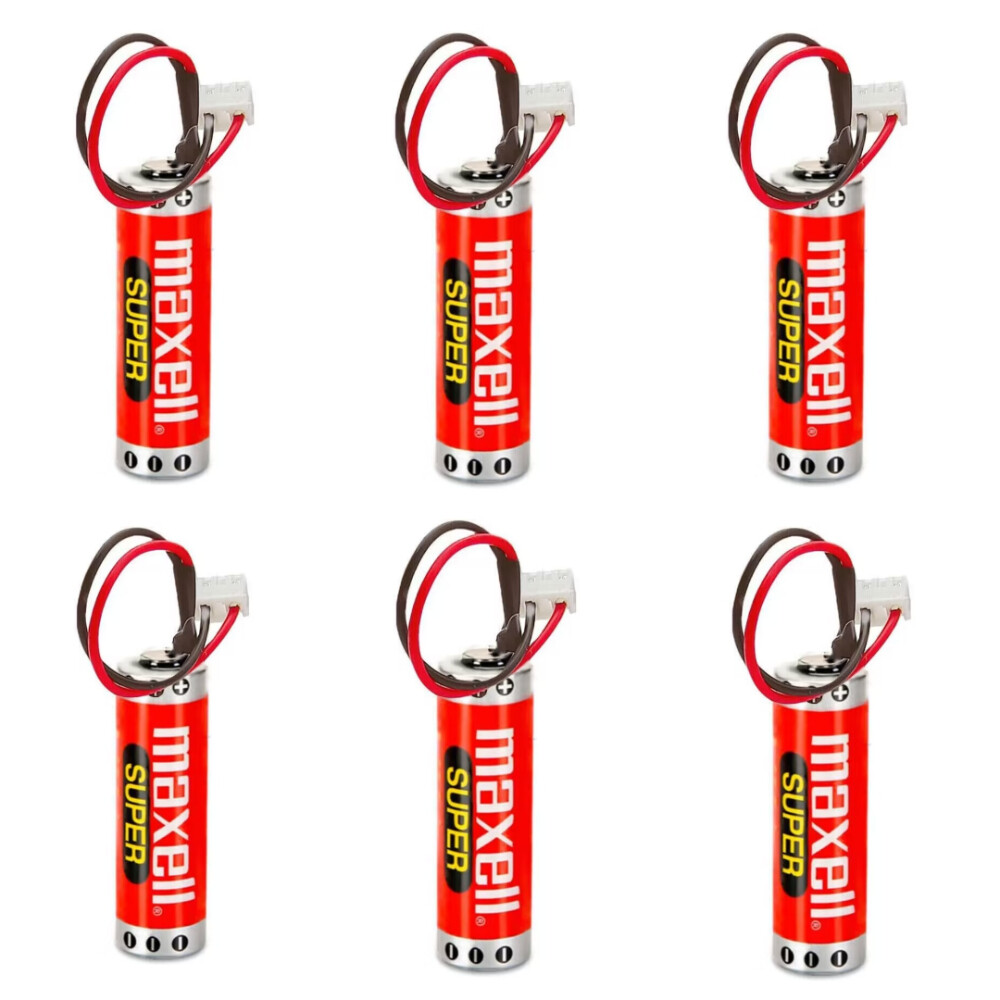 6PCS MAXELL ER6C AA 3.6V 1800mAh PLC Li-Ion Battery for Mitsubishi FX F2-40BL