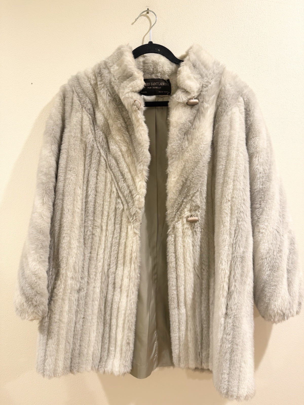 Vintage Jacques saint Laurent Fur Coat Jacket Small/medium Vtg