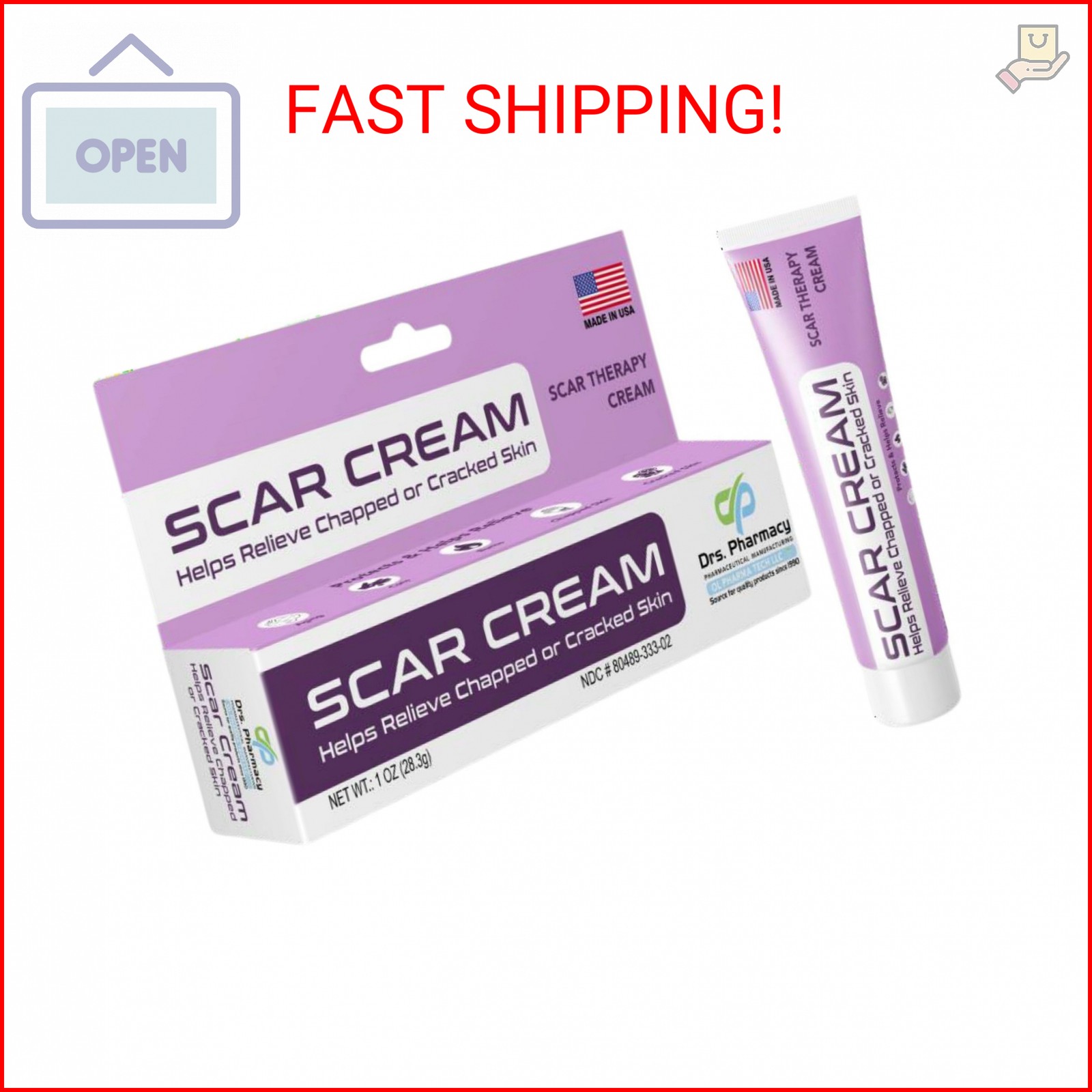 Drs. Pharmacy Scar Cream – Helps Reduce Appearance of Old & New Scars – 1 oz, Ma