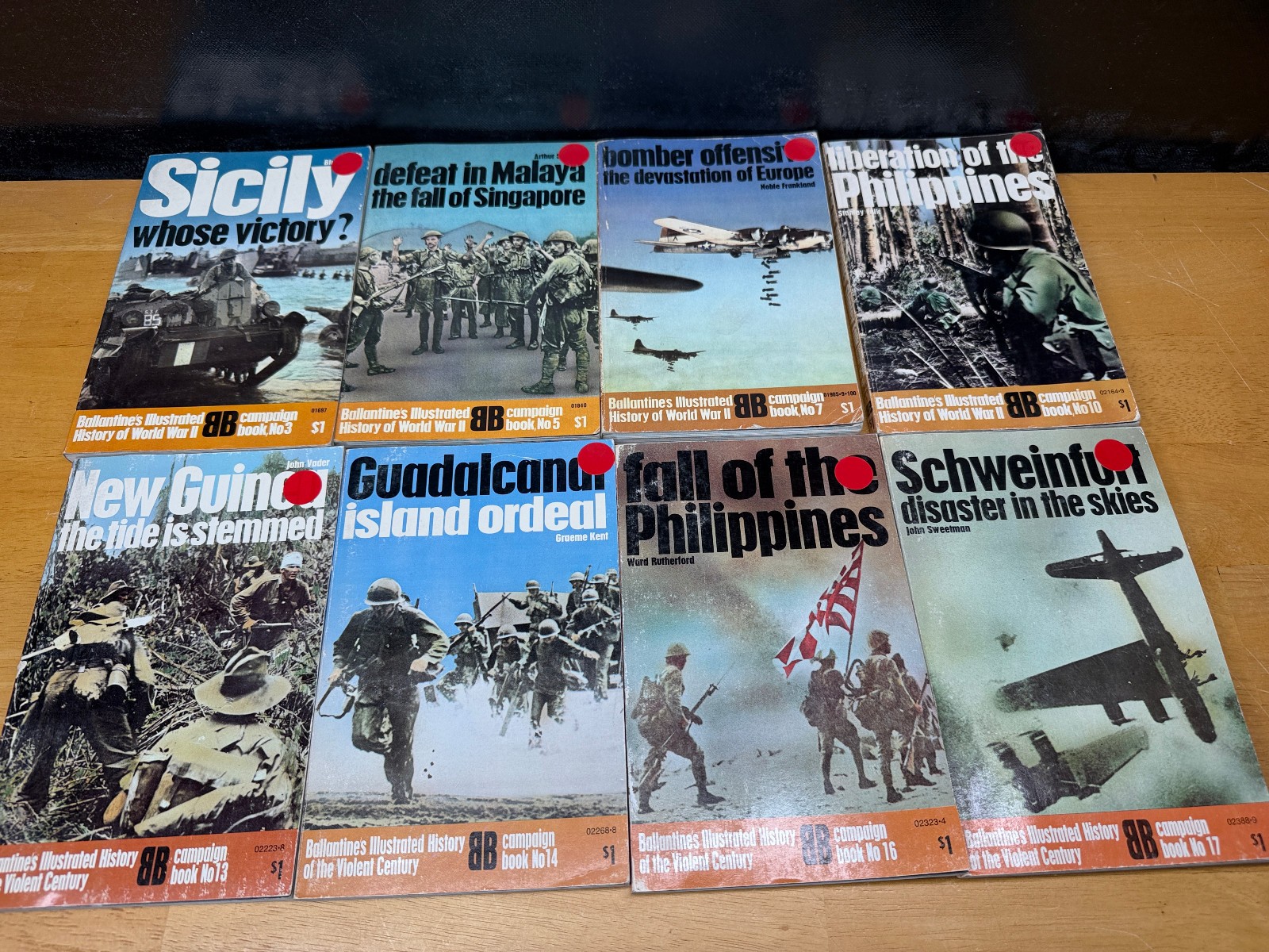 Ballantine\'s Illustrated History of World War II Series Campaign Book Lot of 8 Ballantine\'s Illustrated History of World War II Series Campaign Book Lot of 8