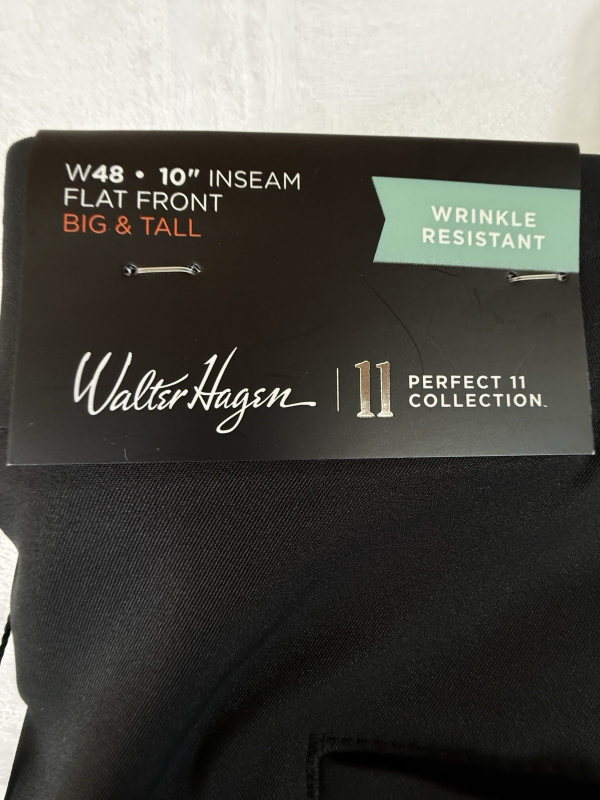 Walter Hagen Golf Shorts 48 Mens Black Flat Front 10” New NWT