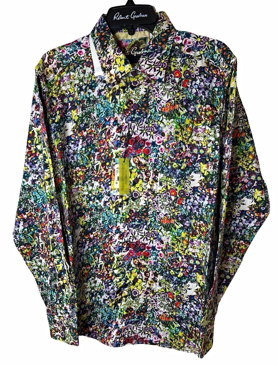 Robert Graham Rallis Floral Multicolor Long Sleeve Cotton Woven Shirt