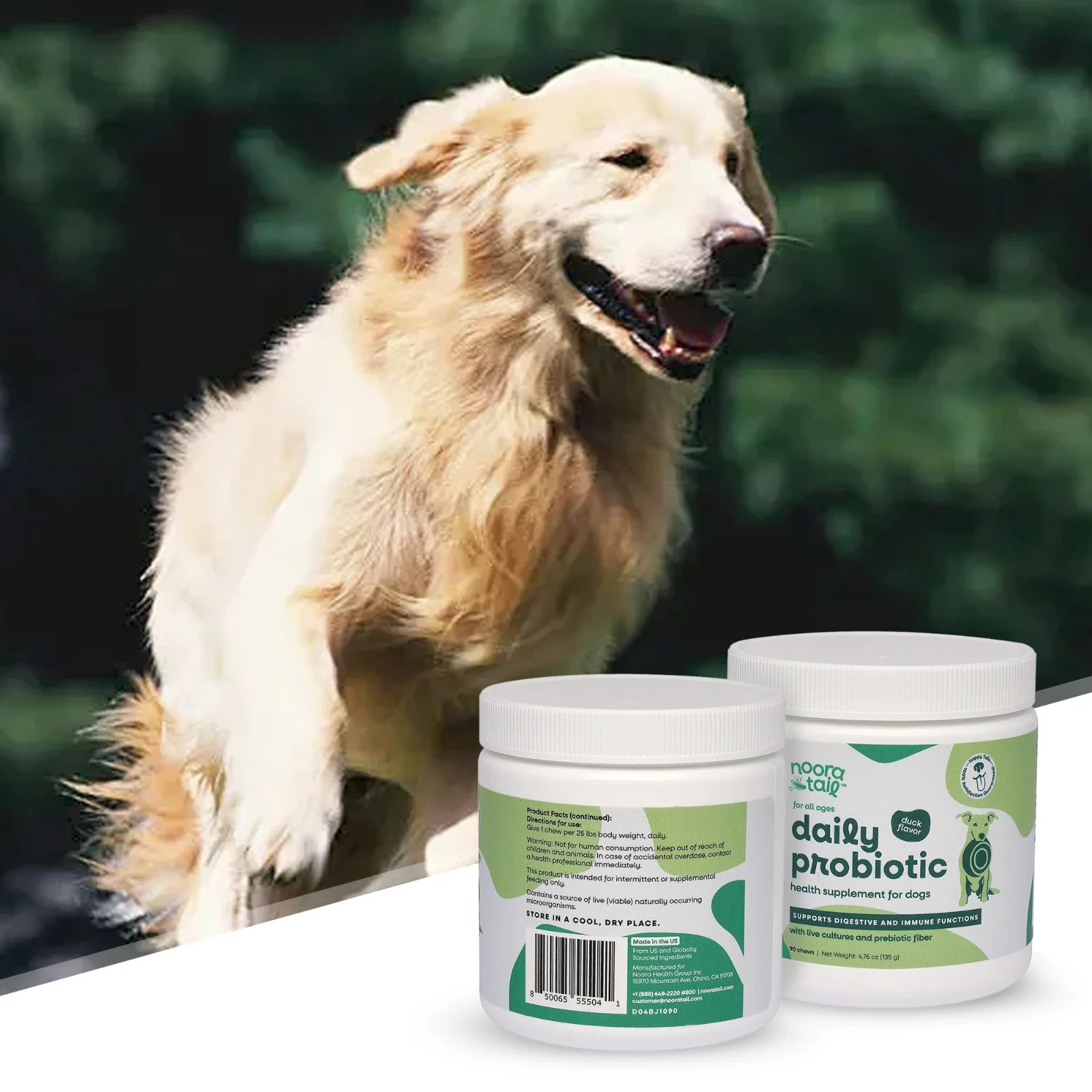 Noora Dog Probiotic Supplement Duck Flavor Digestive & Immune Support Chews Noora Dog Probiotic Supplement Duck Flavor Digestive & Immune Support Chews