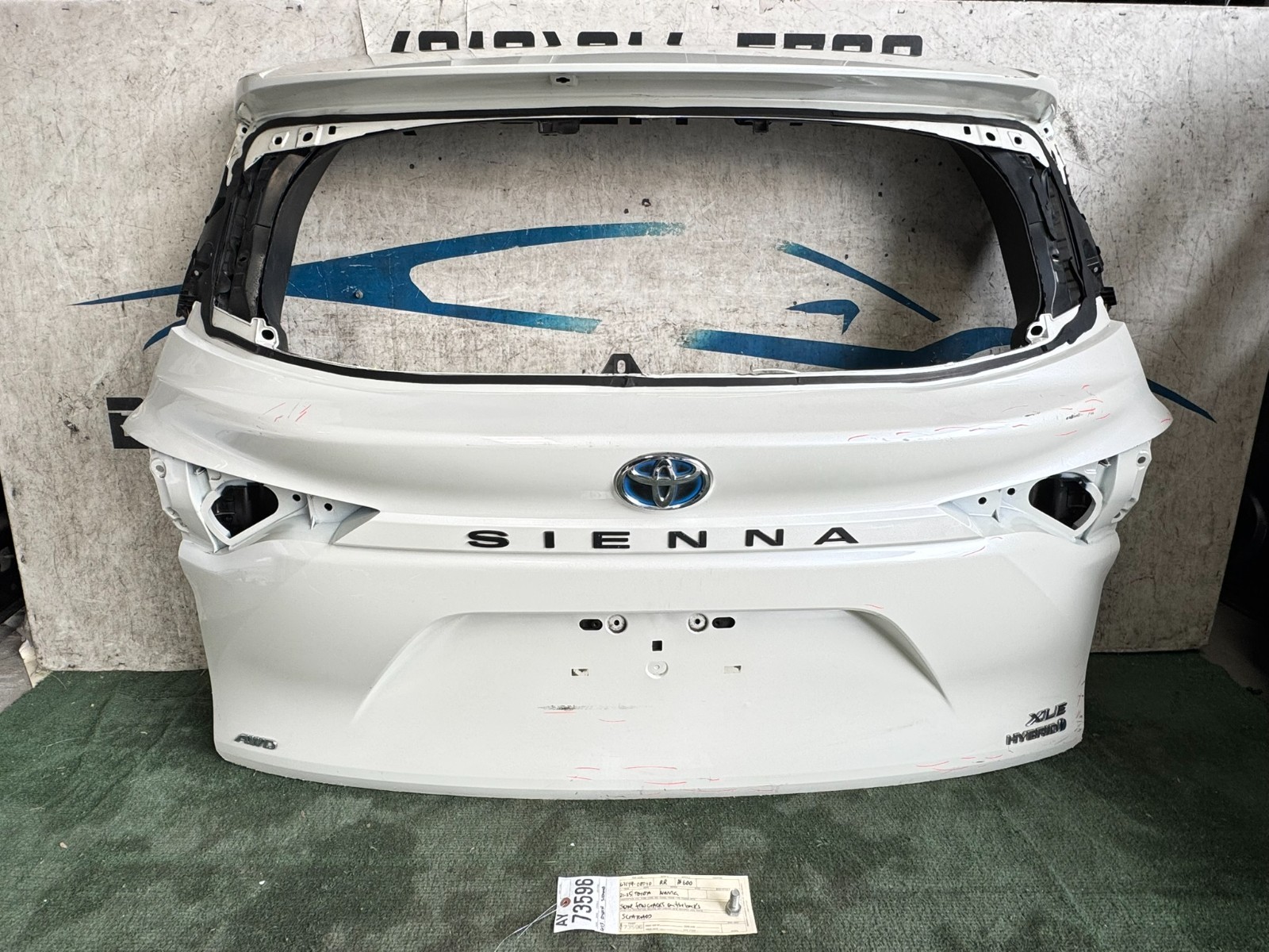 w/damages 2021 2023 2025 TOYOTA SIENNA XLE HYBRID REAR DOOR LIFTGATE OEM AY73596