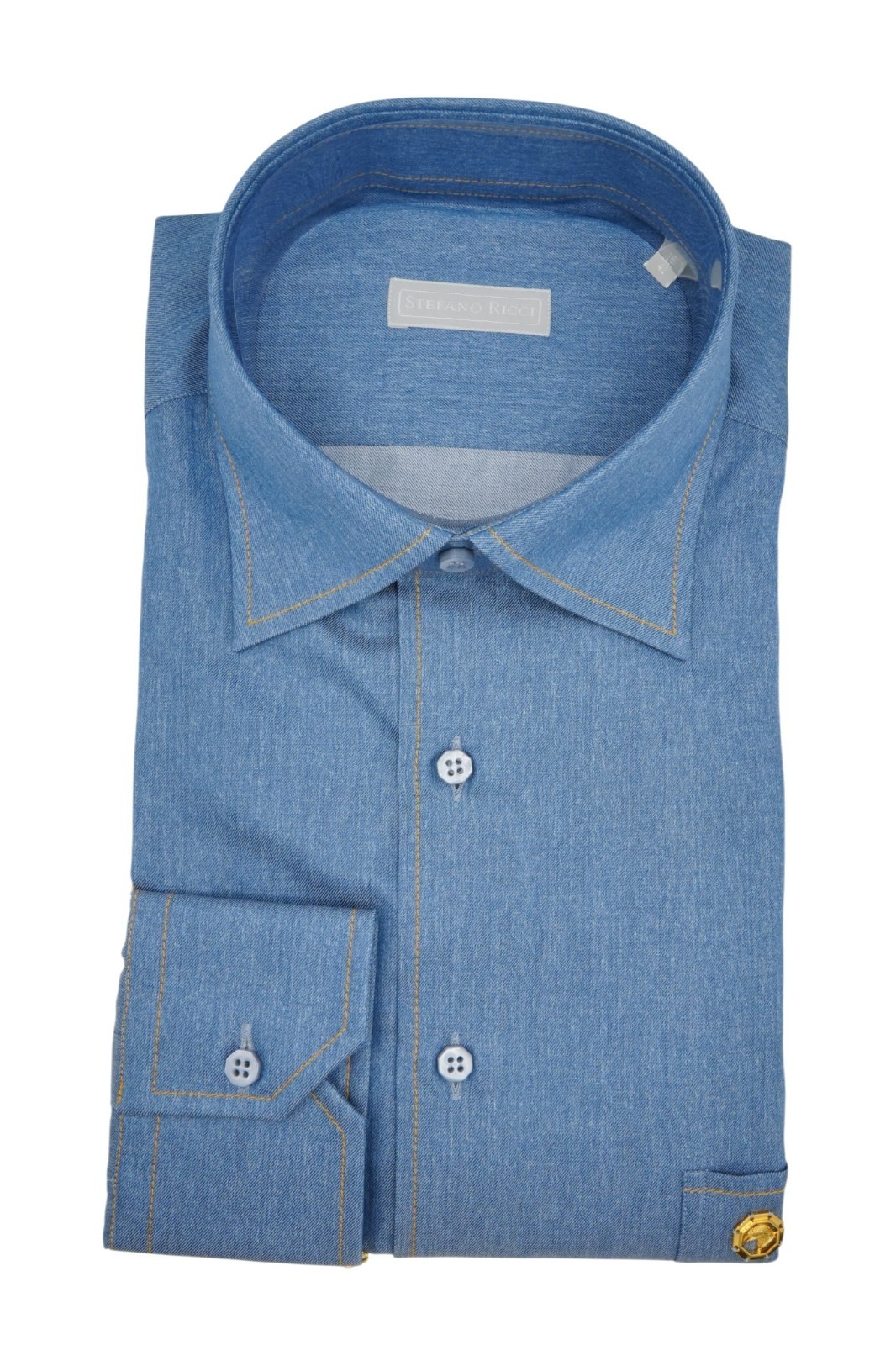 NEW STEFANO RICCI  Dress Shirt  100% cotton   Size 16 Us 41 Eu  ( WLD594)