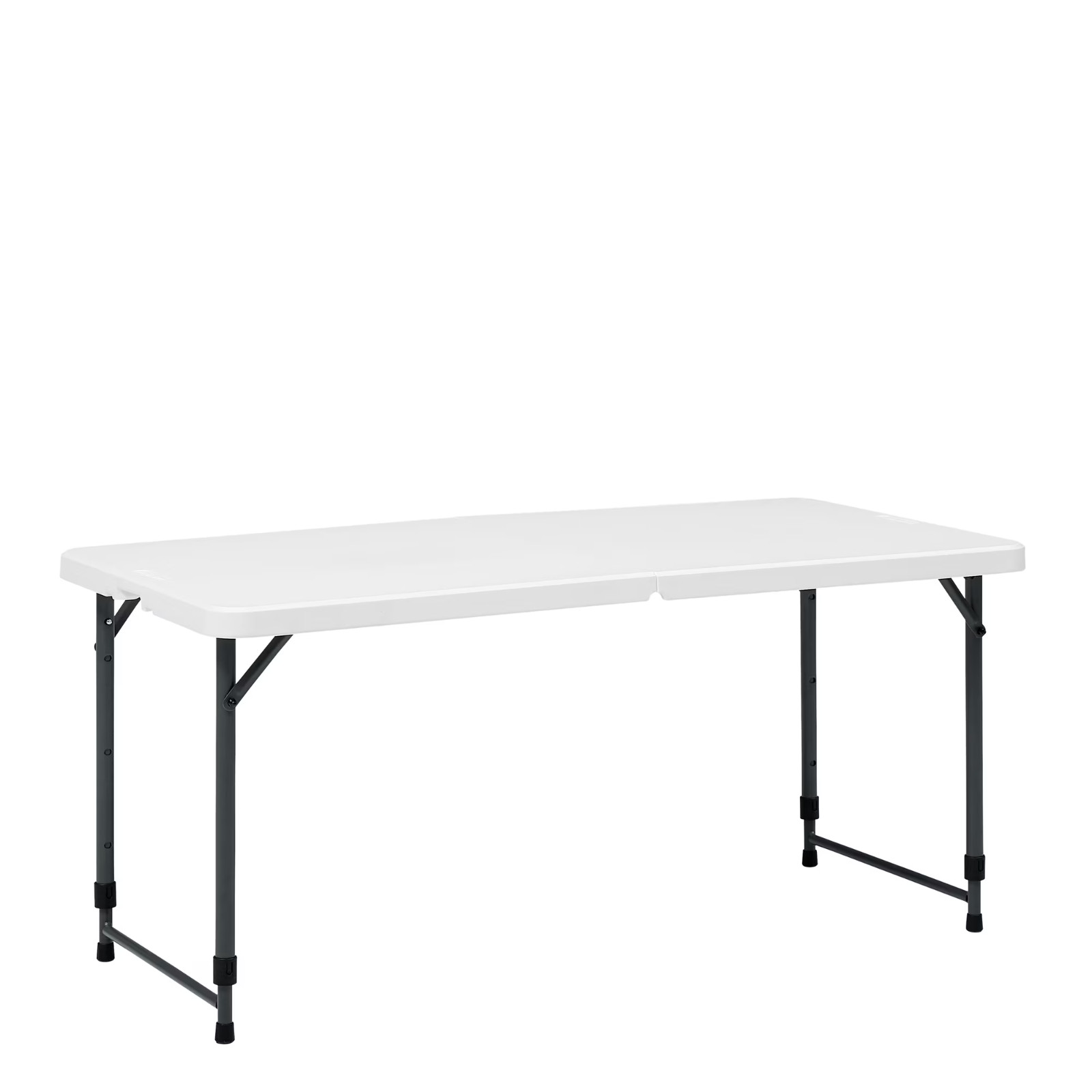 Mainstays 4' Adjustable Height Centerfold Folding Table, White