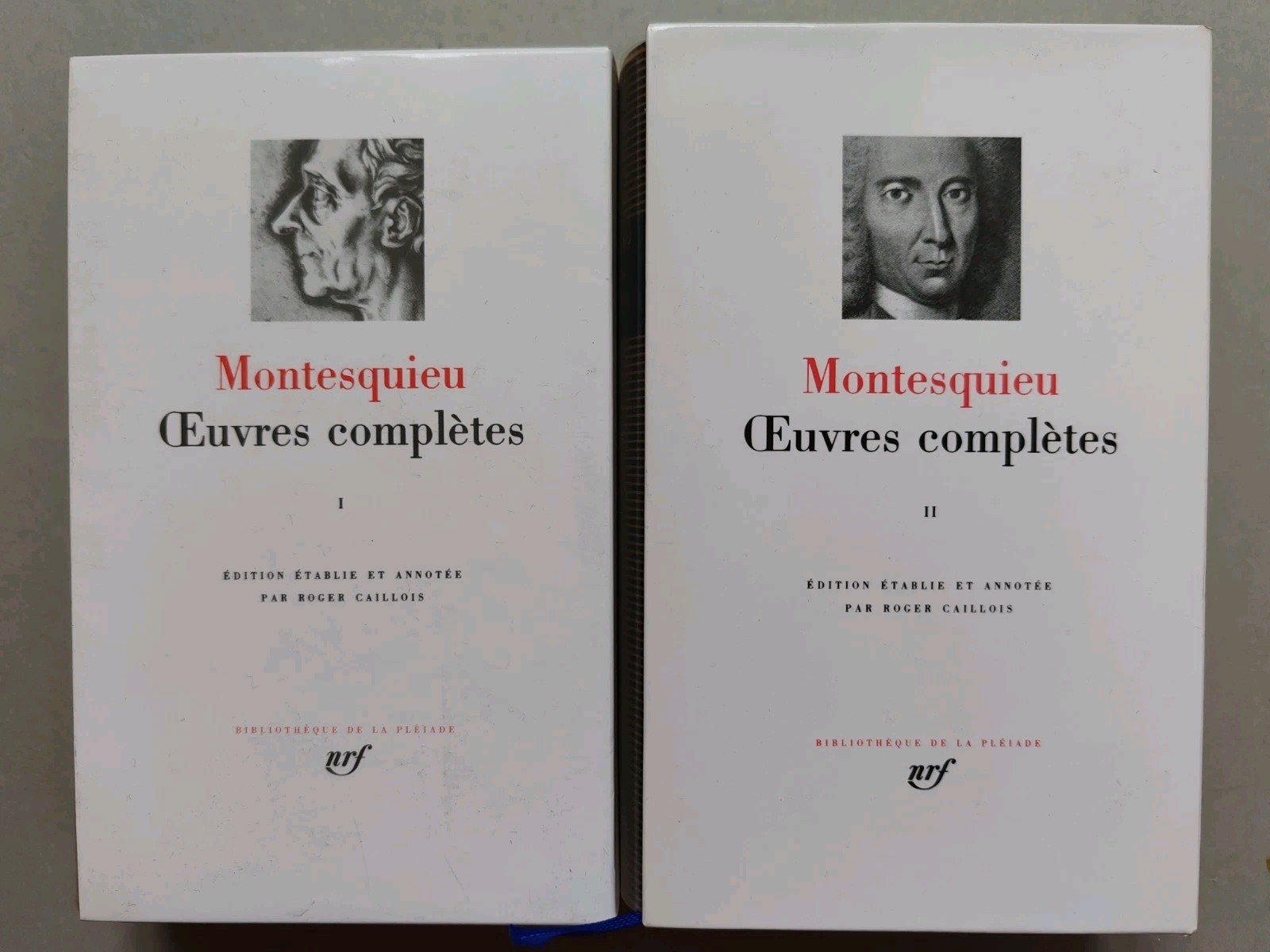 Montesquieu Oeuvres completes 2 vol. - Bibliotheque de la Pleiade Gallimard 1951