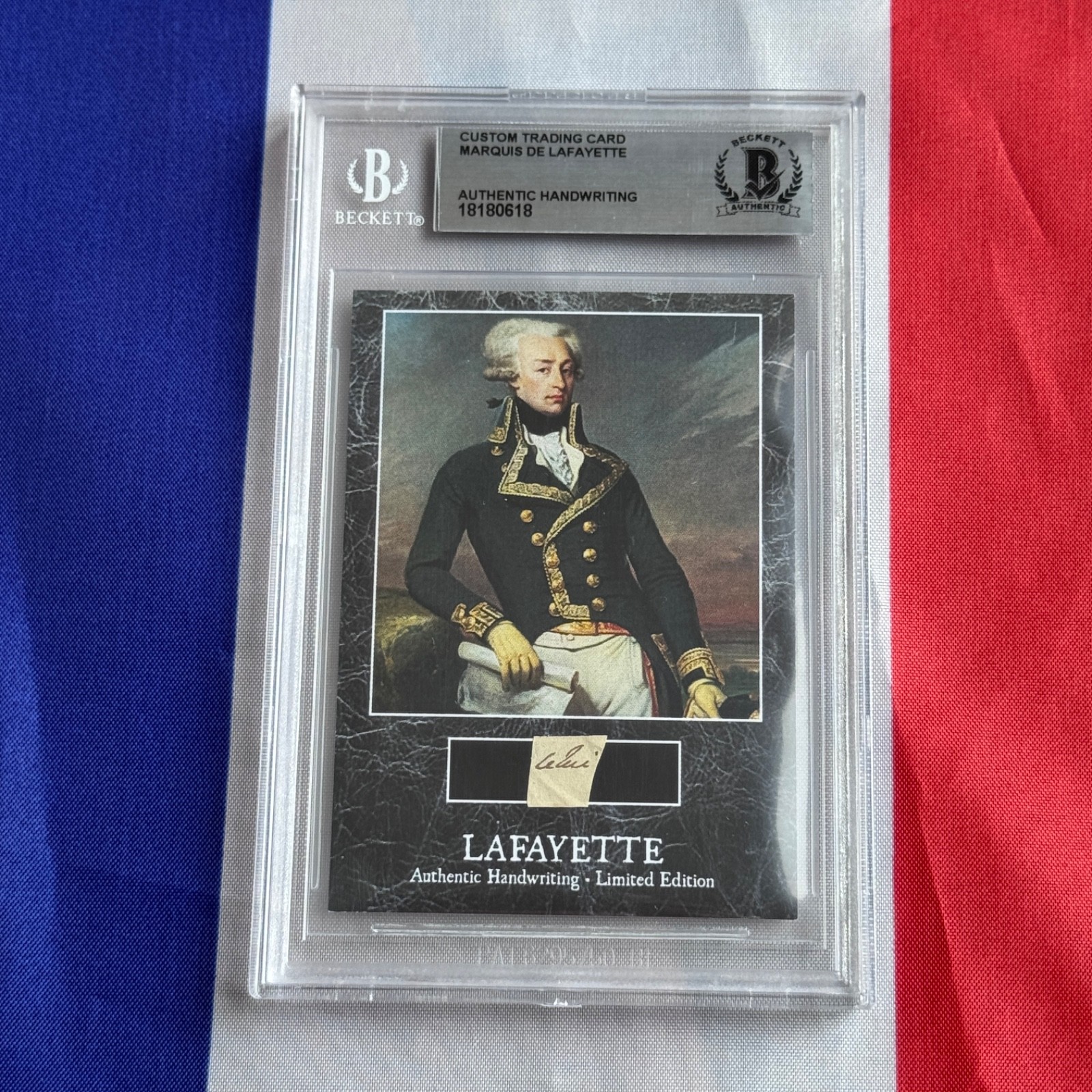 Marquis de Lafayette Handwritten Word Cut from a Autograph Letter Signed Beckett