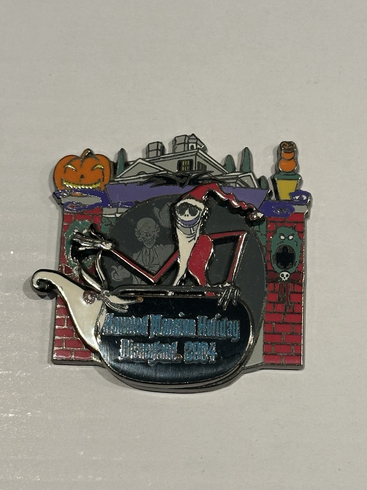 Disney Haunted Mansion Holiday Pin 2004, Jack Skellington and Zero LE 3000