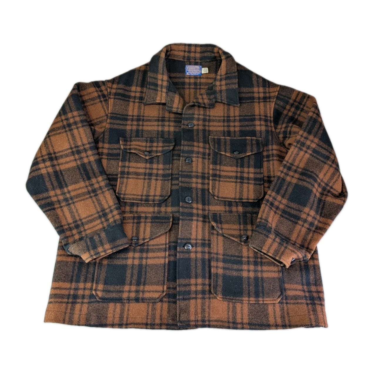 Vintage Pendleton Mackinaw Cruiser Wool Jacket Men\'s XL USA Made Brown Black Vintage Pendleton Mackinaw Cruiser Wool Jacket Men\'s XL USA Made Brown Black