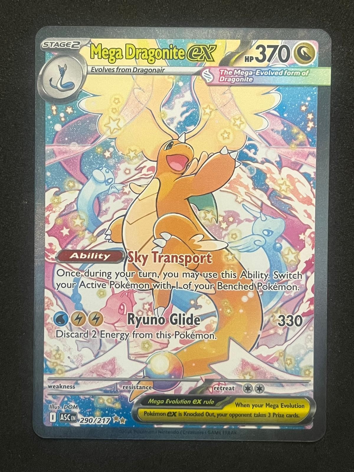 Mega Dragonite ex 290/217 Ascended Heroes Pokemon Holo NM Mega Dragonite ex 290/217 Ascended Heroes Pokemon Holo NM