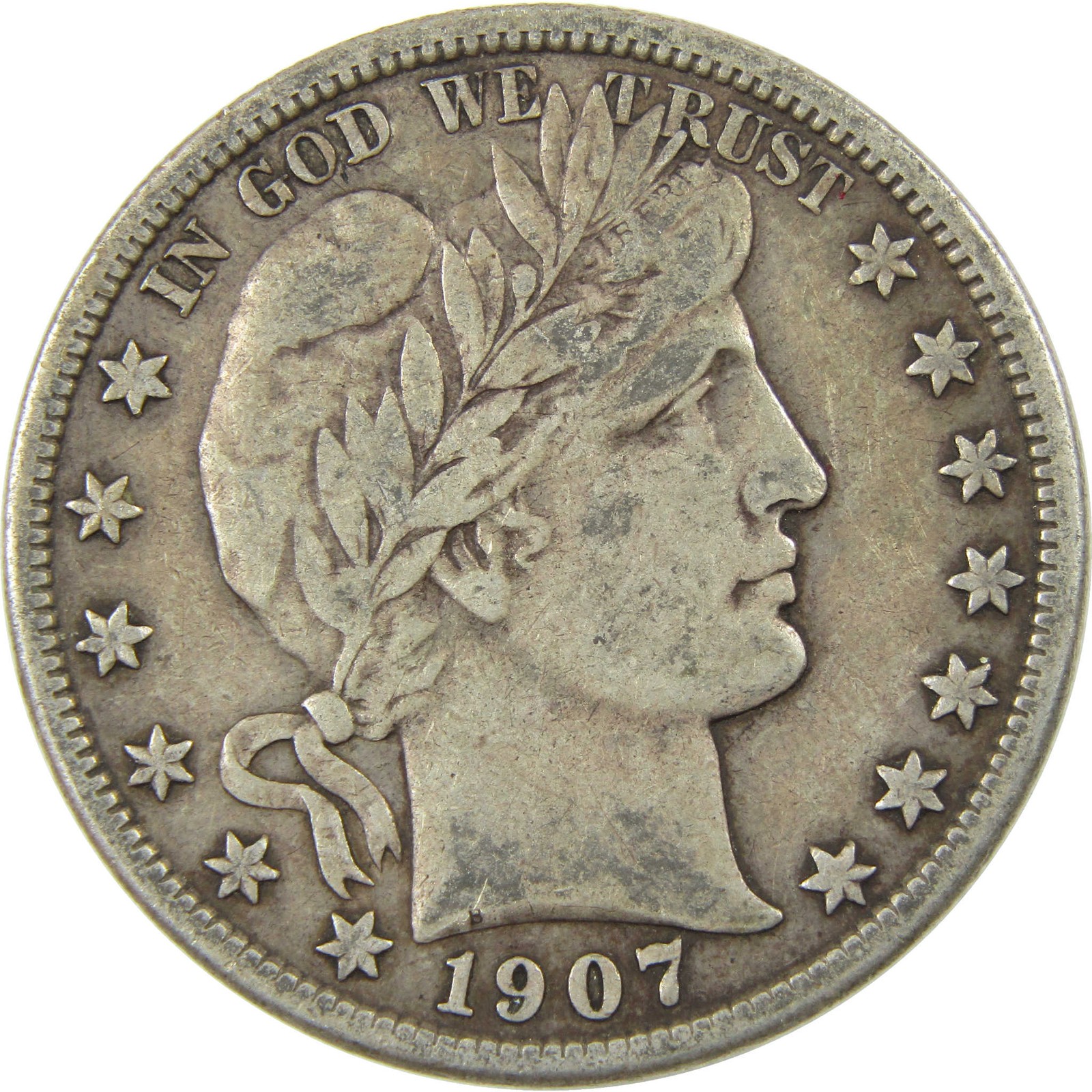 1907 O Barber Silver Half Dollar F Fine 50c Coin Collectible