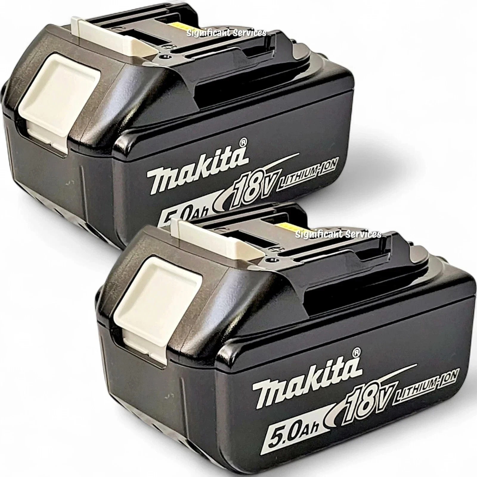 (2) New Genuine Makita Brand BL1850B-2 18V Batteries 5.0 AH LED 18 Volt LXT (2) New Genuine Makita Brand BL1850B-2 18V Batteries 5.0 AH LED 18 Volt LXT