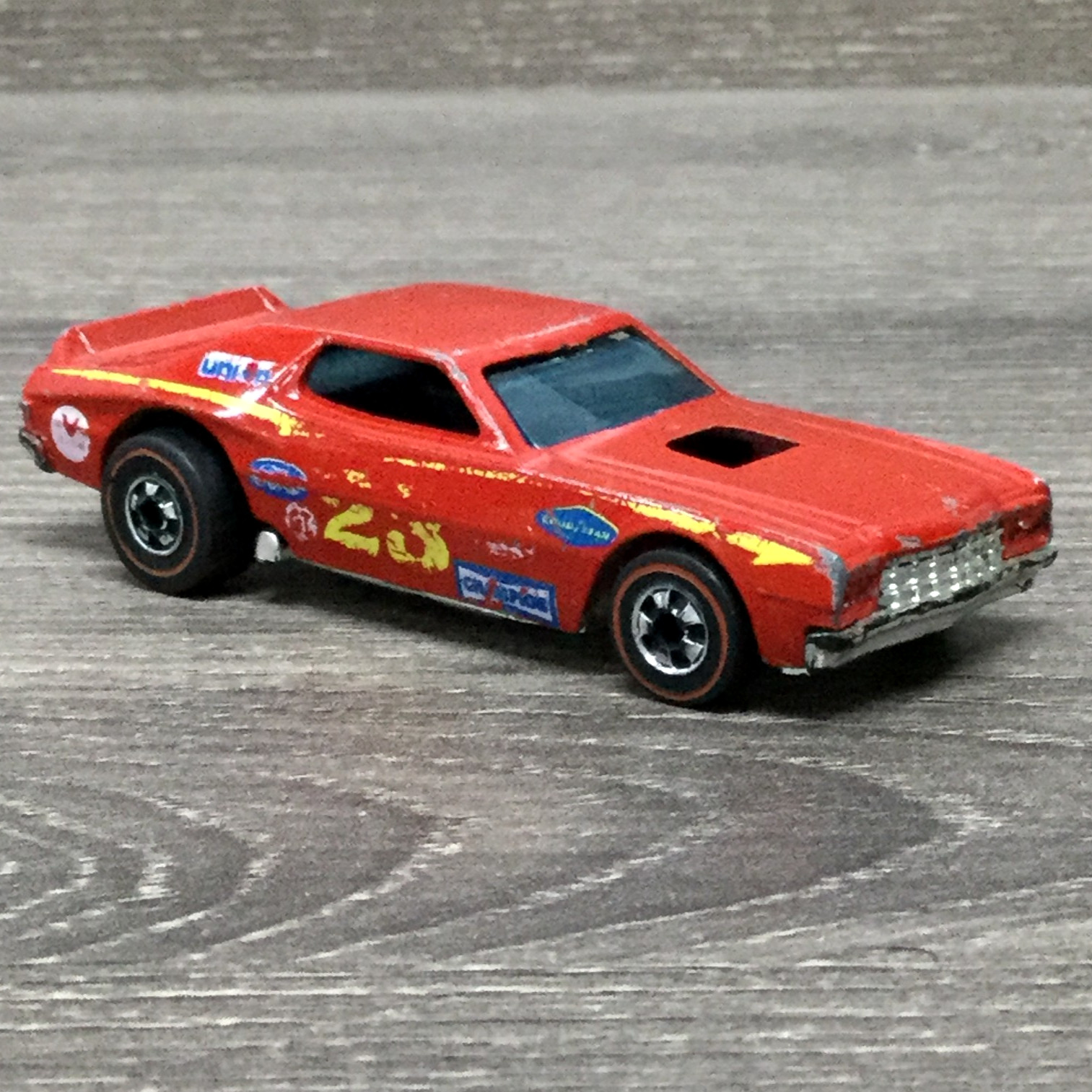 Vintage 1974 Hot Wheels Redline Red Torino Stocker 23 Diecast Car
