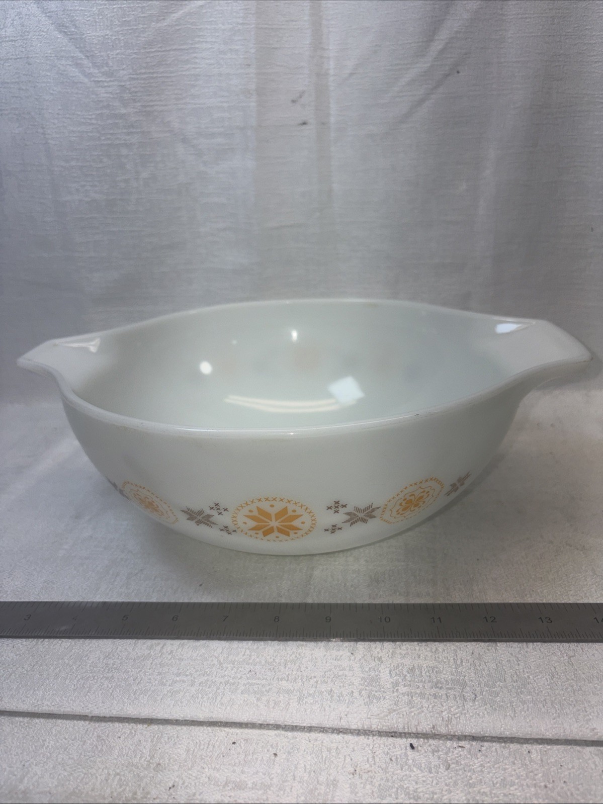 Vintage Pyrex 4 QT Town & Country Pattern 444 Cinderella Nesting Mixing Bowl