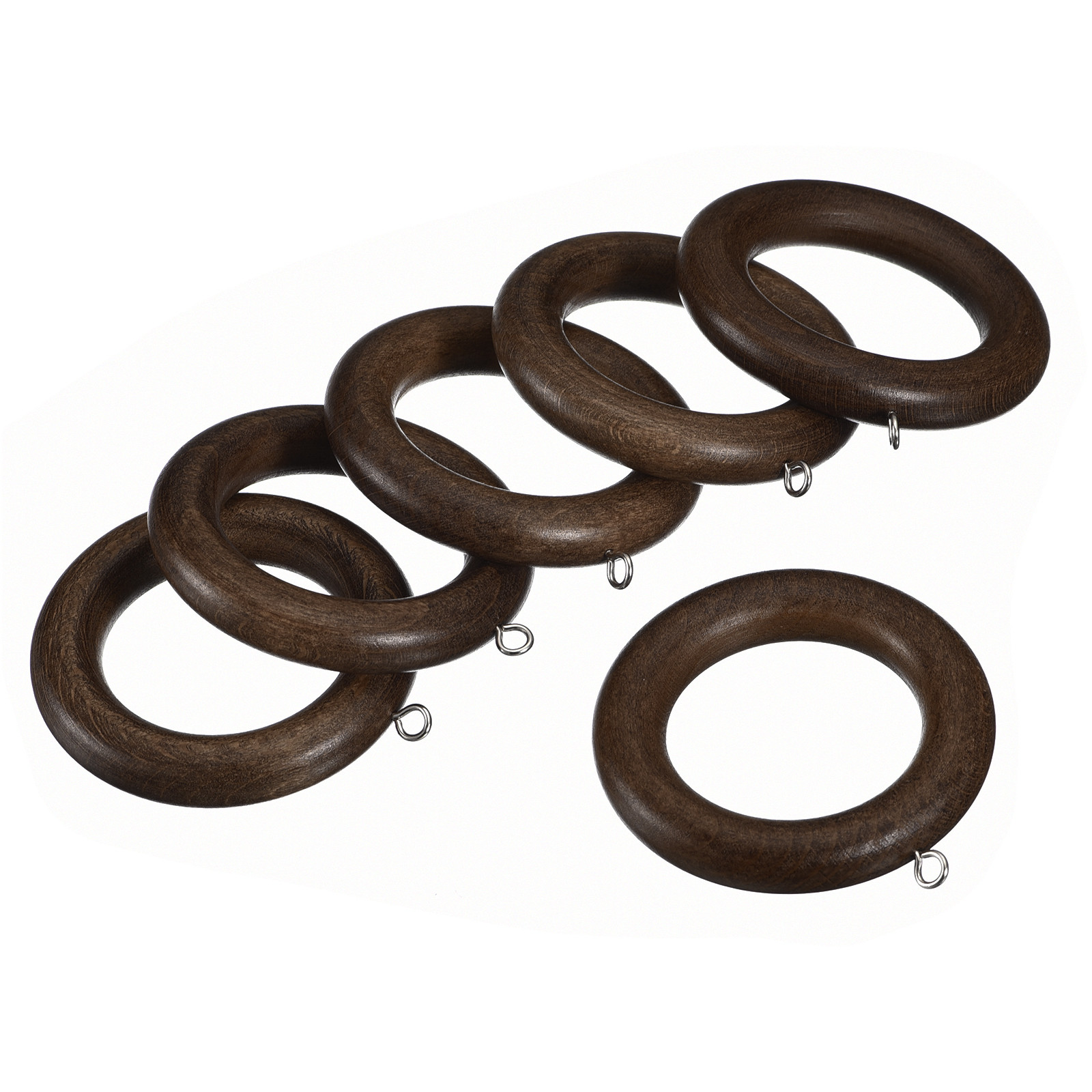 6Pcs 2.75 Inch Wooden Curtain Drapery Rings Hook for Curtain Drapery Rod Walnut 6Pcs 2.75 Inch Wooden Curtain Drapery Rings Hook for Curtain Drapery Rod Walnut