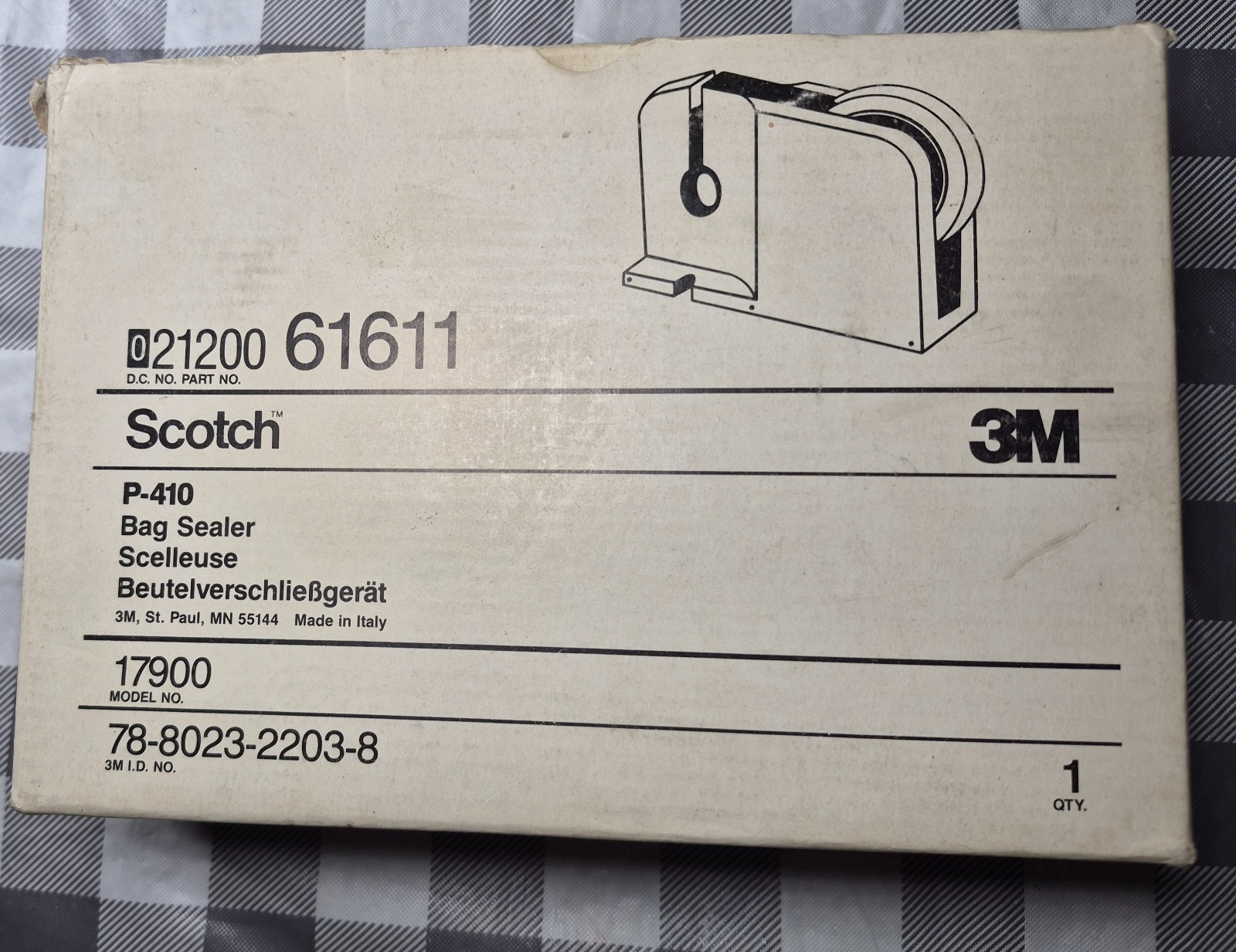NEW SCOTCH 3M BAG SEALER 21200 61611 P-410 17900 Genuine OEM Parts