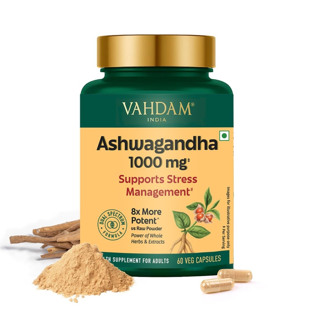 VAHDAM Ashwagandha 1000mg 60 Capsules